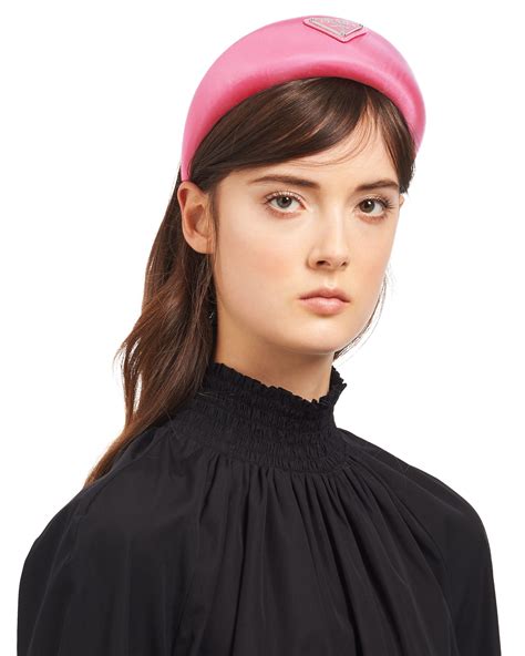 prada pink headband|prada nylon headband.